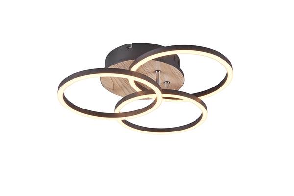 LED-Deckenleuchte Circle - Eisen - 1-flammig - Braun