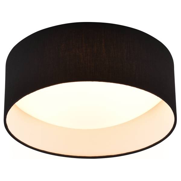 LED-Deckenleuchte Locarno - Kunststoff - 1-flammig - Schwarz / Weiß