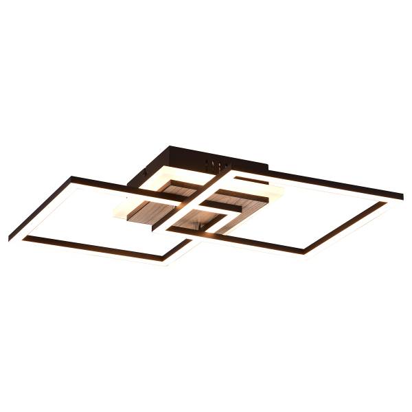LED-Deckenleuchte Giro - Eisen - Braun / Schwarz - 1-flammig