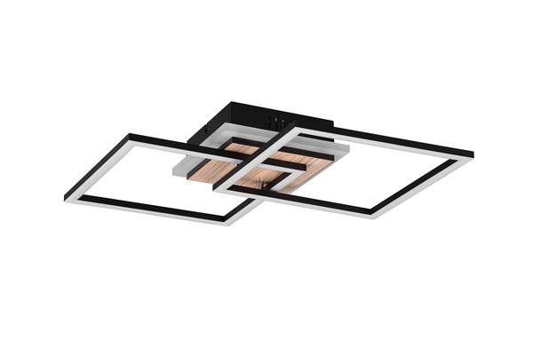 LED-Deckenleuchte Giro - Eisen - Braun / Schwarz - 1-flammig