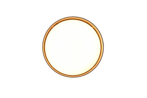 LED-Deckenleuchte Locarno - Kunststoff - 1-flammig - Taupe / Gold