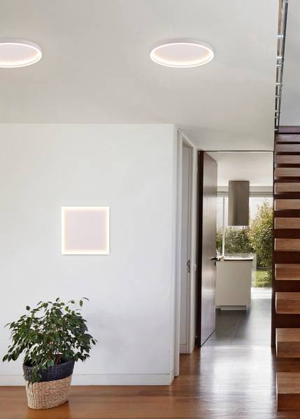 LED-Deckenleuchte Rotonda Rund - Eisen - 1-flammig - Weiß