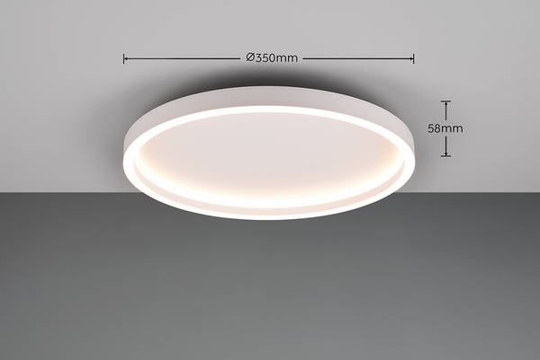 LED-Deckenleuchte Rotonda Rund - Eisen - 1-flammig - Weiß