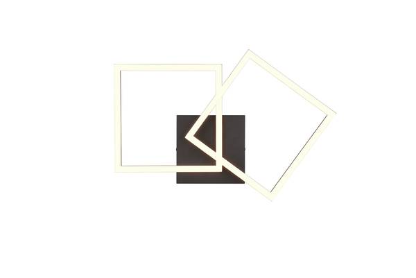 LED-Deckenleuchte Trail - Eisen - 1-flammig - Schwarz - Breite: 60 cm