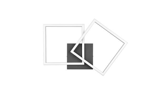 LED-Deckenleuchte Trail - Eisen - 1-flammig - Schwarz - Breite: 60 cm
