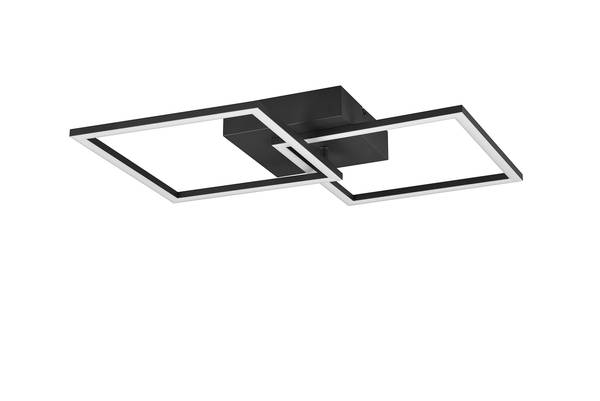 LED-Deckenleuchte Trail - Eisen - 1-flammig - Schwarz - Breite: 60 cm