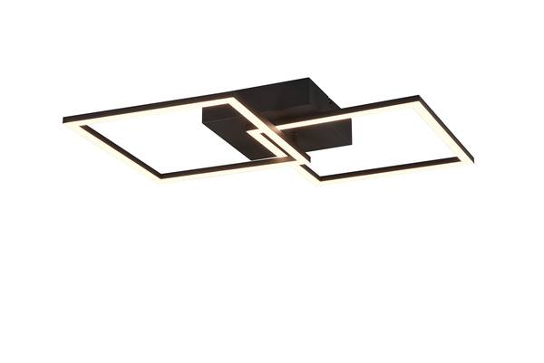 LED-Deckenleuchte Trail - Eisen - 1-flammig - Schwarz - Breite: 60 cm
