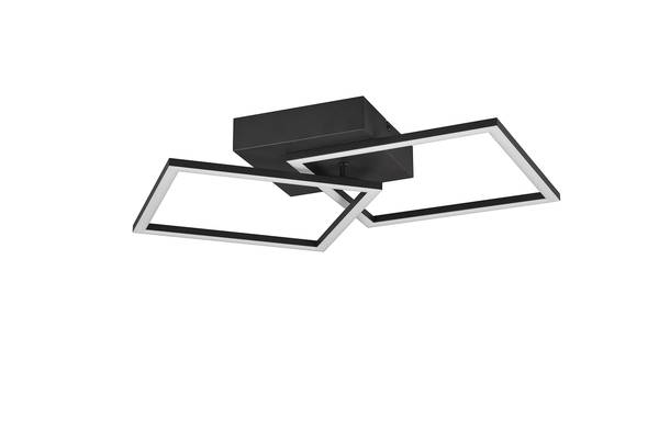 LED-Deckenleuchte Trail - Eisen - 1-flammig - Schwarz - Breite: 60 cm