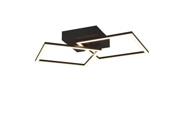 LED-Deckenleuchte Trail - Eisen - 1-flammig - Schwarz - Breite: 60 cm