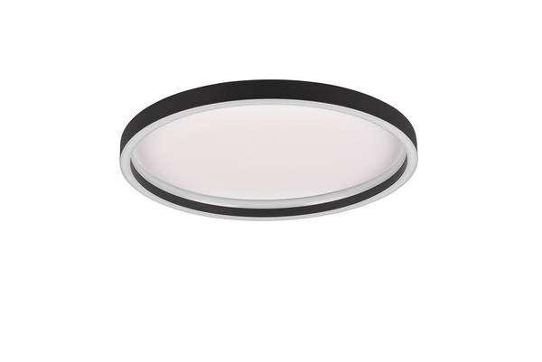 LED-Deckenleuchte Rotonda Rund - Eisen - 1-flammig - Schwarz