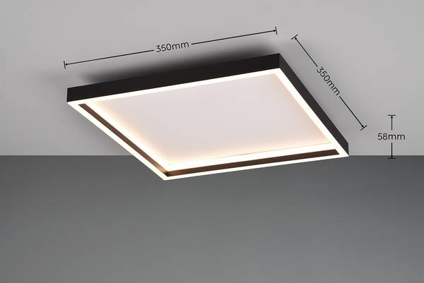 LED-Deckenleuchte Rotonda - Eisen - 1-flammig - Schwarz