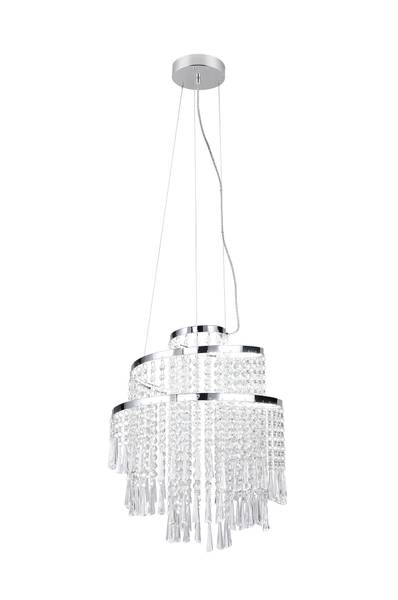 LED-Kronleuchter Pomp Typ A - Eisen / Acrylglas - Silber - 1-flammig