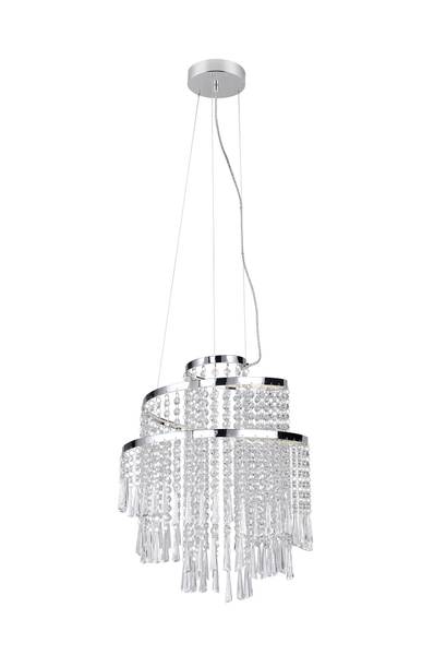 LED-Kronleuchter Pomp Typ A - Eisen / Acrylglas - Silber - 1-flammig