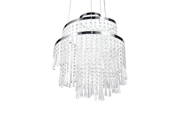 LED-Kronleuchter Pomp Typ A - Eisen / Acrylglas - Silber - 1-flammig