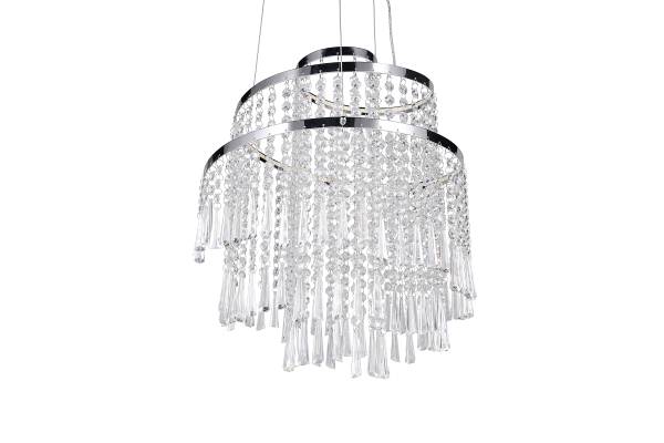 LED-Kronleuchter Pomp Typ A - Eisen / Acrylglas - Silber - 1-flammig