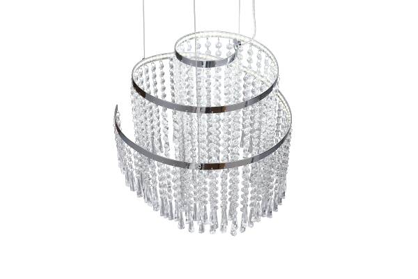 LED-Kronleuchter Pomp Typ A - Eisen / Acrylglas - Silber - 1-flammig