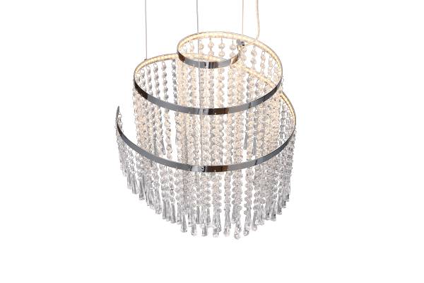LED-Kronleuchter Pomp Typ A - Eisen / Acrylglas - Silber - 1-flammig