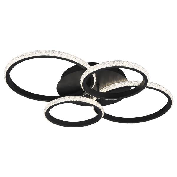 LED-Deckenleuchte Cires - Eisen - 1-flammig - Schwarz