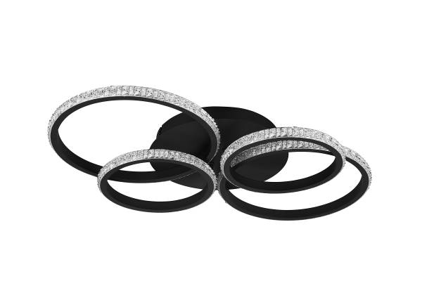 LED-Deckenleuchte Cires - Eisen - 1-flammig - Schwarz