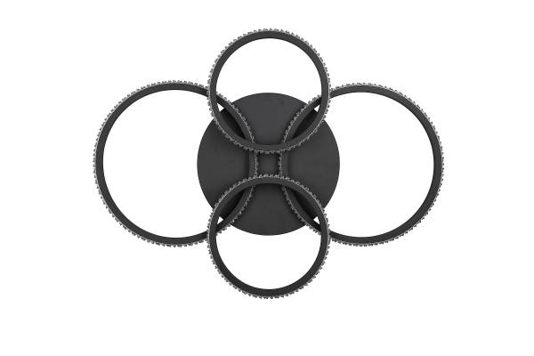 LED-Deckenleuchte Cires - Eisen - 1-flammig - Schwarz