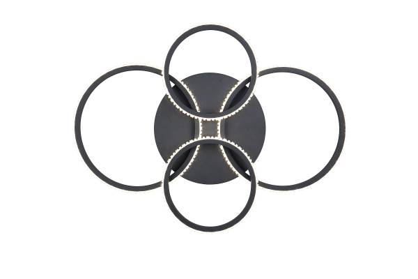 LED-Deckenleuchte Cires - Eisen - 1-flammig - Schwarz