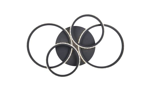 LED-Deckenleuchte Cires - Eisen - 1-flammig - Schwarz