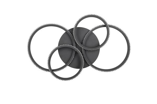 LED-Deckenleuchte Cires - Eisen - 1-flammig - Schwarz