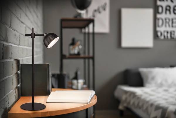 LED-Tischleuchte Maxima - Kunststoff - 1-flammig - Schwarz
