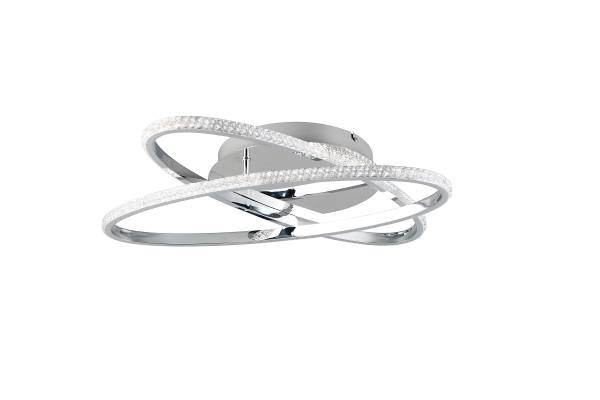 LED-Deckenleuchte Lane - Eisen - 1-flammig - Silber