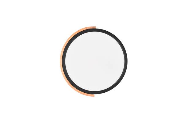 LED-Deckenleuchte Jano - Kunststoff / Gummibaum - 1-flammig - Schwarz