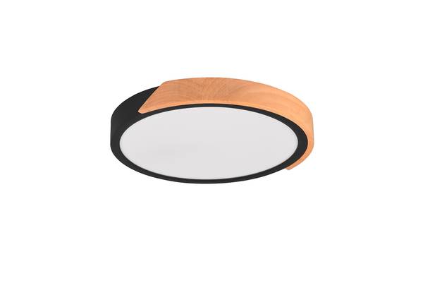 LED-Deckenleuchte Jano - Kunststoff / Gummibaum - 1-flammig - Schwarz