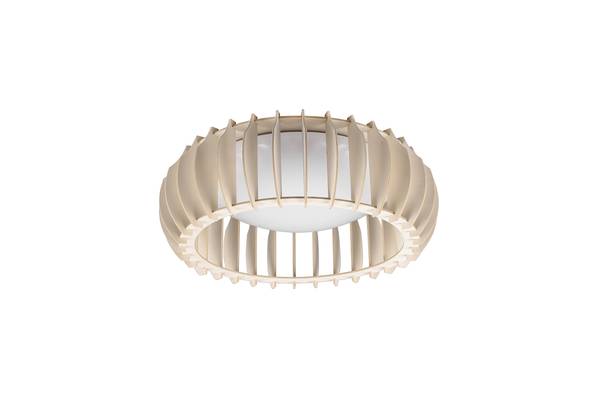 LED-Deckenleuchte Monte - Eisen / Kiefer - Weiß - 1-flammig - Durchmesser: 40 cm