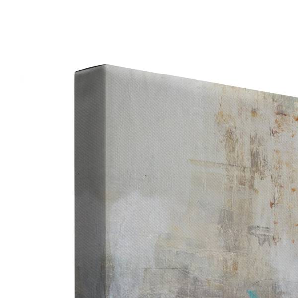 Leinwandbild Essenz Set I 2-teilig - Canvas /  Fichte massiv - Grau / Mehrfarbig - 80 x 40 cm