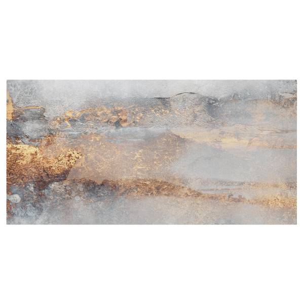 Leinwandbild Nebel Grau - Canvas /  Fichte massiv - Grau / Mehrfarbig - 120 x 60 cm