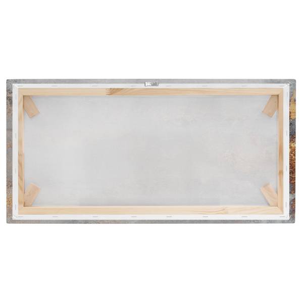 Leinwandbild Nebel Grau - Canvas /  Fichte massiv - Grau / Mehrfarbig - 120 x 60 cm