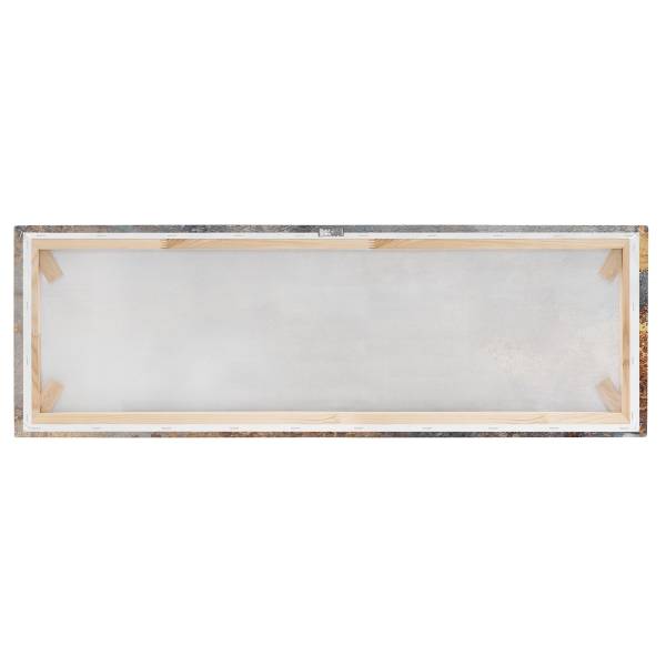 Leinwandbild Nebel Grau - Canvas /  Fichte massiv - Grau / Mehrfarbig - 150 x 50 cm