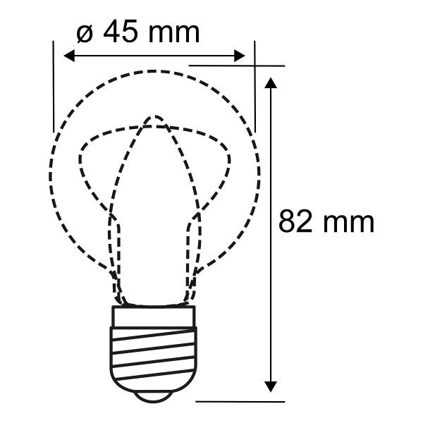 LED-Leuchtmittel Eco-Line Tropfen - Klarglas - Transparent - 1er Set - Warmweiß