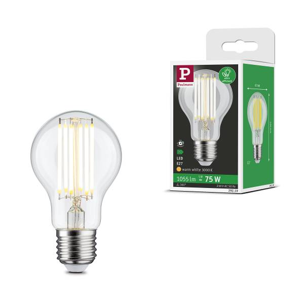LED-Glühbirne Eco-Line 5W - Klarglas - Durchscheinend - 1er Set - Warmweiß