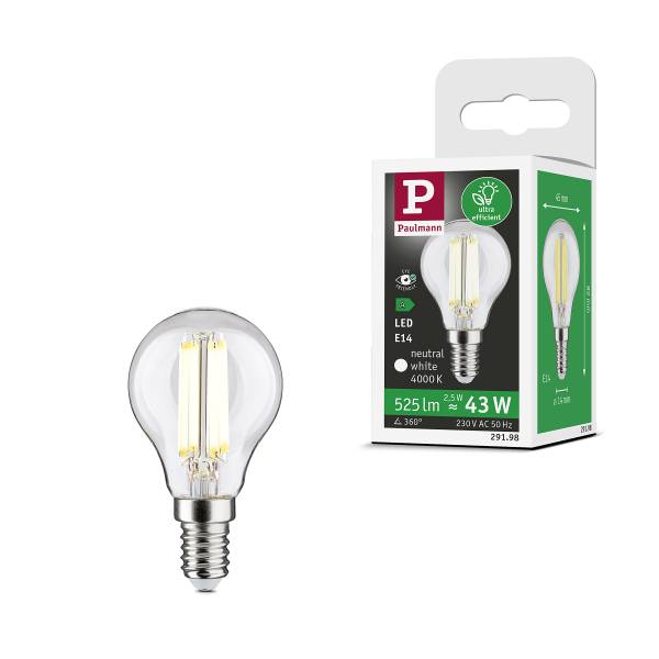 LED-Leuchtmittel Eco-Line Tropfen - Klarglas - Transparent - 1er Set - Kaltweiß