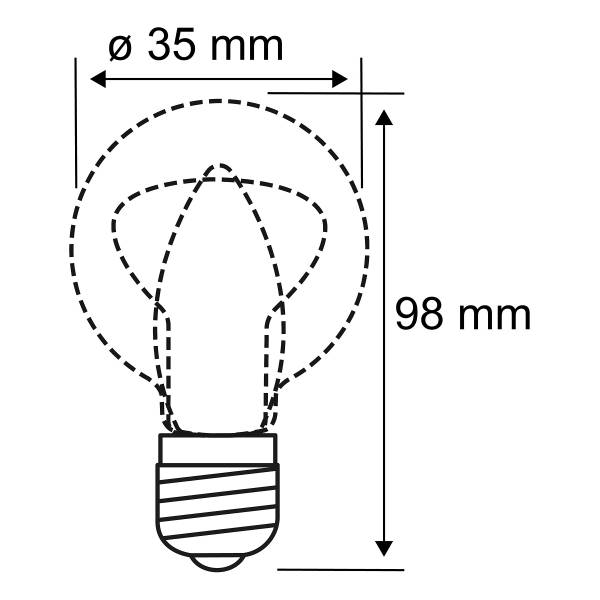 LED-Leuchtmittel Eco-Line Kerze - Klarglas - Transparent - 3er Set - Warmweiß
