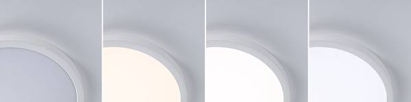 LED-Deckenleuchte Alya - Kunststoff - Weiß - 1-flammig - Durchmesser: 23 cm