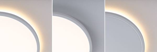 LED-Deckenleuchte Atria Shine Sep Switch - Kunststoff - Weiß - 1-flammig - Durchmesser: 40 cm - Warmweiß