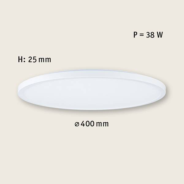 LED-Deckenleuchte Atria Shine Sep Switch - Kunststoff - Weiß - 1-flammig - Durchmesser: 40 cm - Warmweiß