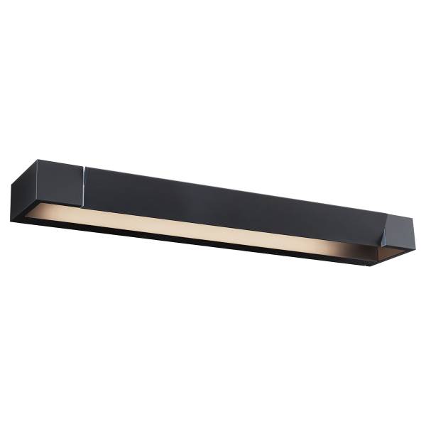 LED-Wandleuchte Lucille - Aluminium - 1-flammig - Schwarz - Breite: 60 cm
