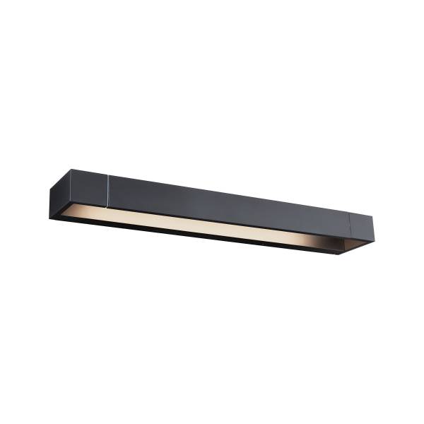 LED-Wandleuchte Lucille - Aluminium - 1-flammig - Schwarz - Breite: 60 cm