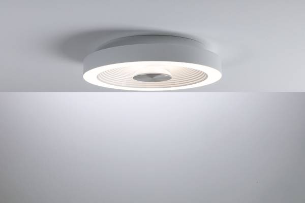 LED-Deckenleuchte Volea - Kunststoff - 1-flammig - Weiß / Silber - Durchmesser: 32 cm