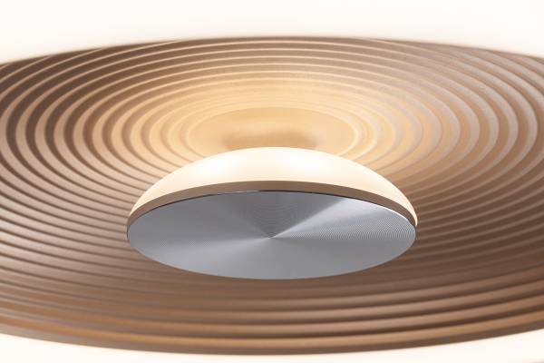 LED-Deckenleuchte Volea - Kunststoff - 1-flammig - Schwarz / Gold - Durchmesser: 40 cm