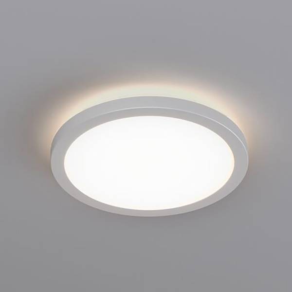 LED-Deckenleuchte Atria Shine Backlight - Kunststoff - Weiß - 1-flammig - Durchmesser: 19 cm