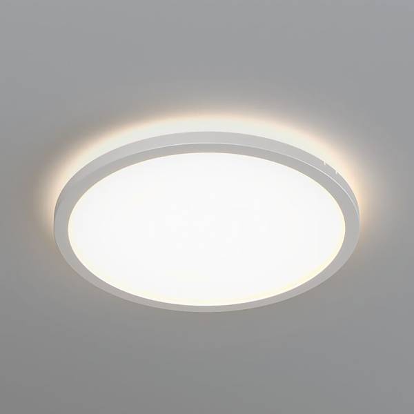 LED-Deckenleuchte Atria Shine Backlight - Kunststoff - Weiß - 1-flammig - Durchmesser: 29 cm