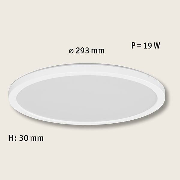 LED-Deckenleuchte Atria Shine Backlight - Kunststoff - Weiß - 1-flammig - Durchmesser: 29 cm